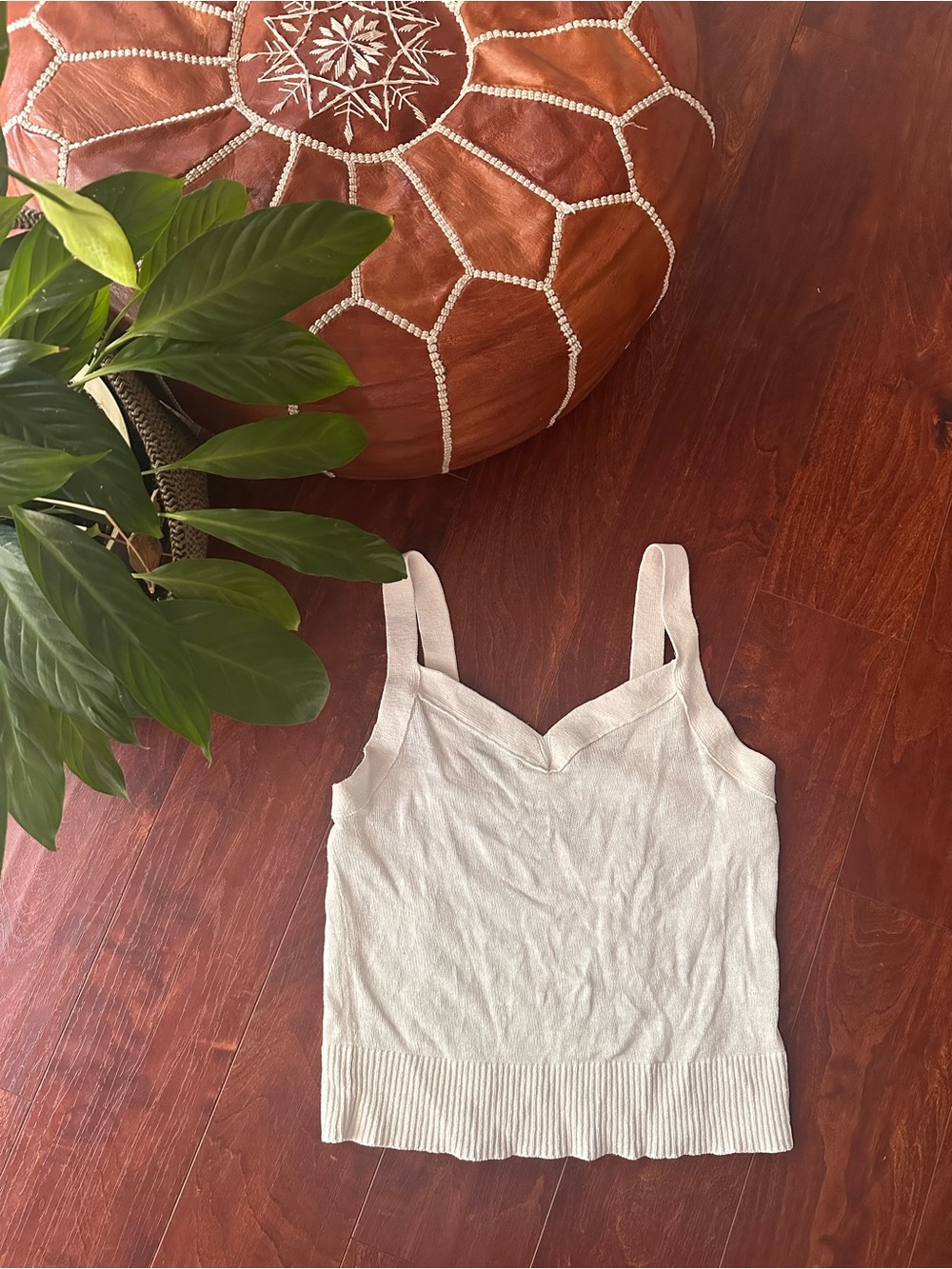 Cream Sweater Tank